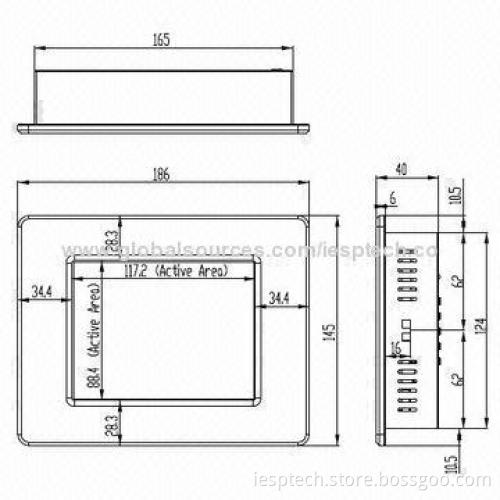 5.6-inch Industrial LCD PC Monitor,USB/RS232 Touchscreen, VESA & Panel Mount, 12V DC IN, OEM/ODM